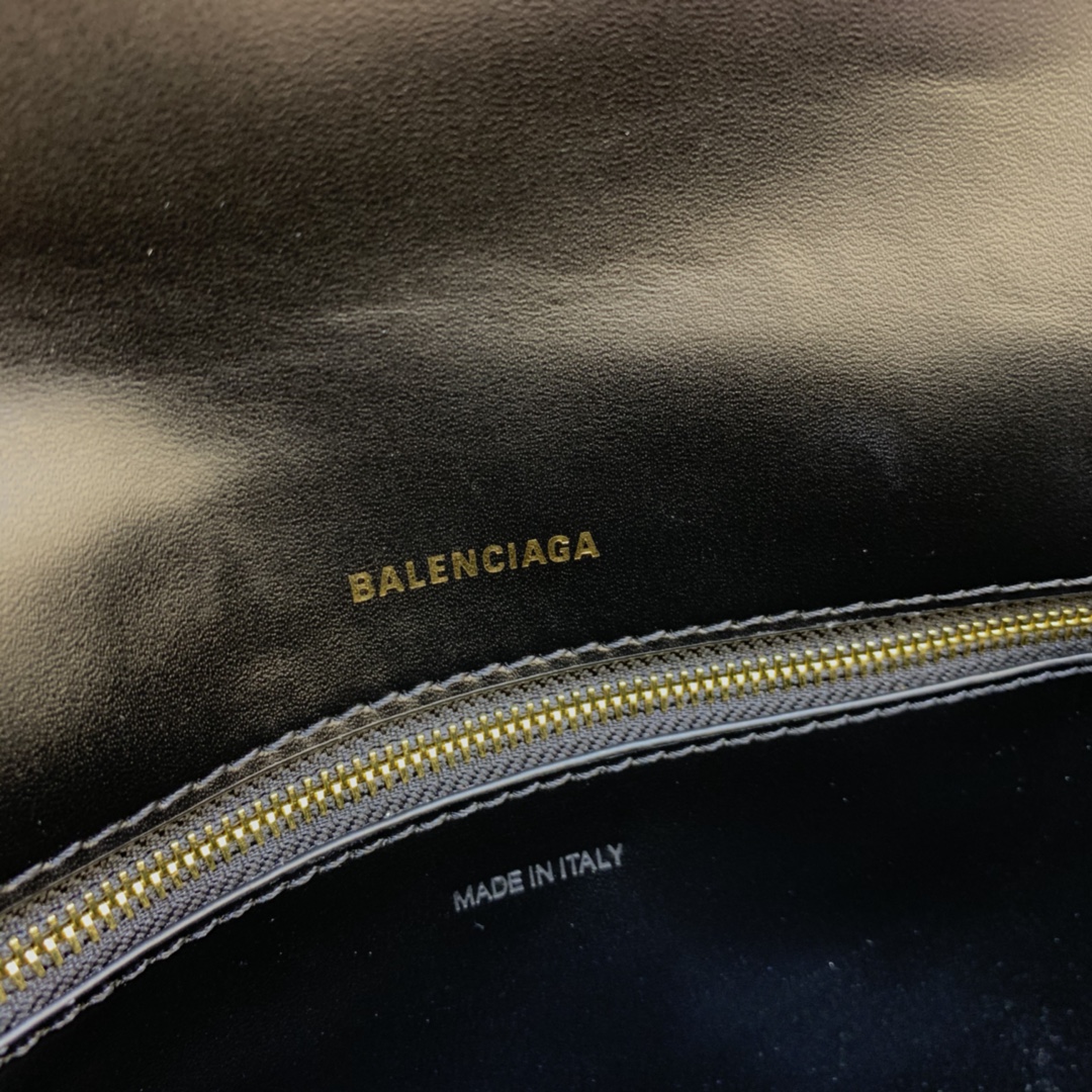 Balenciaga Downtown Small Shoulder Bag With Chain Black